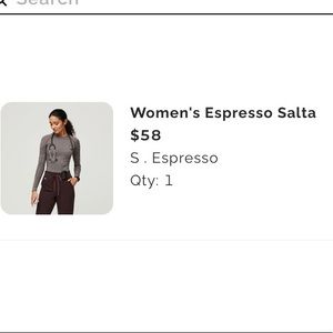 Women’s Espresso Salta underscrub from Figs